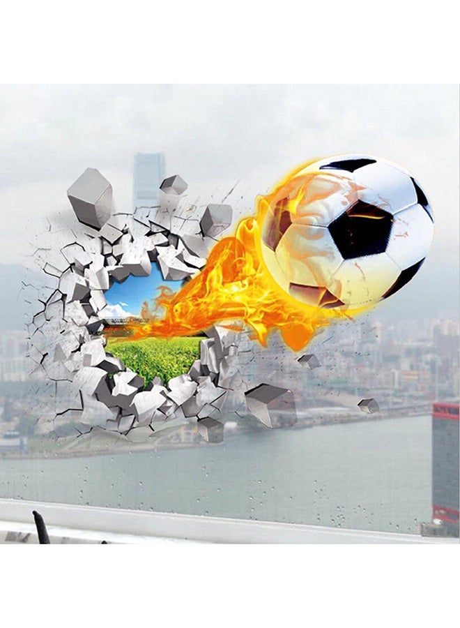 3D Soccer Wall Sticker Multicolour - Image 3